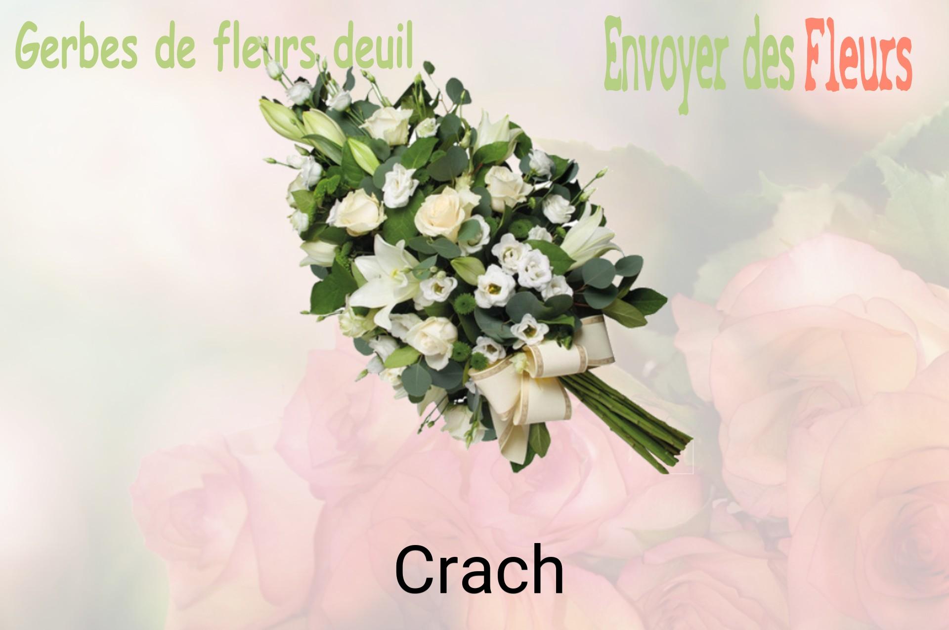 Gerbe de fleurs de deuil livrée à Crach